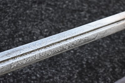 Lot 696 - A FIRST WAR PERIOD SCOTTISH BASKET HILTED SWORD TO THE SEAFORTH HIGHLANDERS