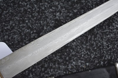 Lot 52 - A VERY RARE THIRD REICH POSTSCHUTZ PRESENTATION DAMASCUS BLADED DAGGER