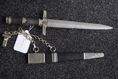 Lot 52 - A VERY RARE THIRD REICH POSTSCHUTZ PRESENTATION DAMASCUS BLADED DAGGER