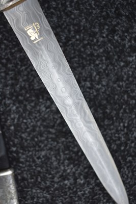 Lot 52 - A VERY RARE THIRD REICH POSTSCHUTZ PRESENTATION DAMASCUS BLADED DAGGER