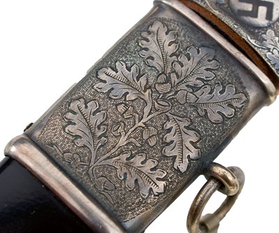 Lot 52 - A VERY RARE THIRD REICH POSTSCHUTZ PRESENTATION DAMASCUS BLADED DAGGER