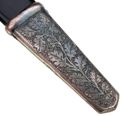 Lot 52 - A VERY RARE THIRD REICH POSTSCHUTZ PRESENTATION DAMASCUS BLADED DAGGER