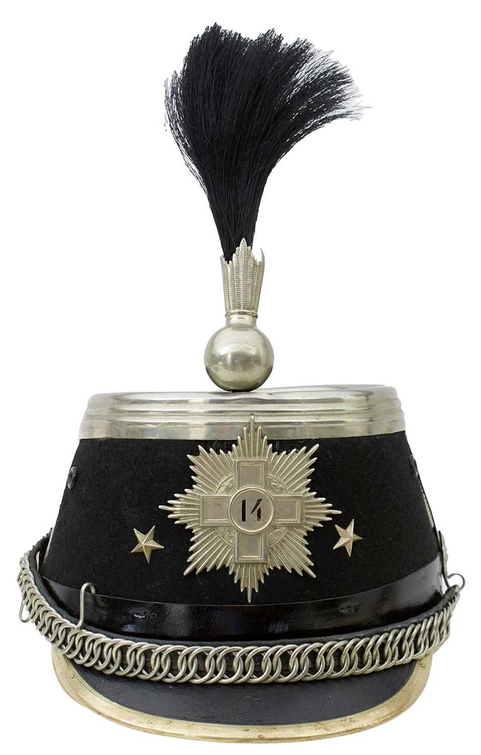 Lot 765 - A SWISS MODEL 1898 DRAGOON'S SHAKO