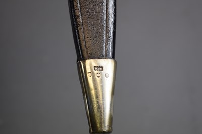 Lot 553 - A HALLMARKED SILVER MOUNTED SCOTTISH OFFICER'S DIRK OF THE ARGYLL & SUTHERLAND HIGHLANDERS