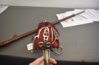 Lot 562 - A GVR SCOTTISH OFFICER'S BASKET HILTED BROAD SWORD