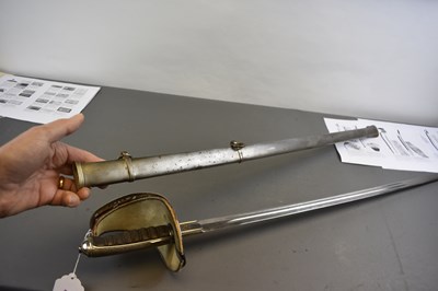 Lot 562 - A GVR SCOTTISH OFFICER'S BASKET HILTED BROAD SWORD