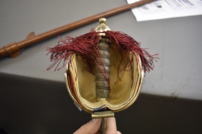 Lot 562 - A GVR SCOTTISH OFFICER'S BASKET HILTED BROAD SWORD