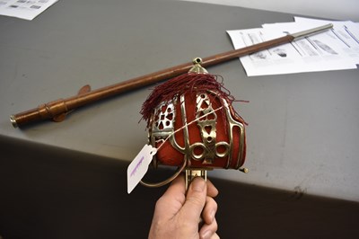 Lot 562 - A GVR SCOTTISH OFFICER'S BASKET HILTED BROAD SWORD