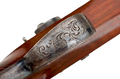 Lot 333 - A CASED PAIR OF .650 CALIBRE PERCUSSION OFFICER'S OR TRAVELLING PISTOLS BY WESTLEY RICHARDS