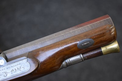 Lot 333 - A CASED PAIR OF .650 CALIBRE PERCUSSION OFFICER'S OR TRAVELLING PISTOLS BY WESTLEY RICHARDS