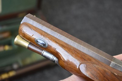 Lot 333 - A CASED PAIR OF .650 CALIBRE PERCUSSION OFFICER'S OR TRAVELLING PISTOLS BY WESTLEY RICHARDS