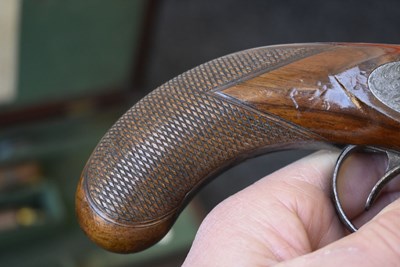 Lot 333 - A CASED PAIR OF .650 CALIBRE PERCUSSION OFFICER'S OR TRAVELLING PISTOLS BY WESTLEY RICHARDS