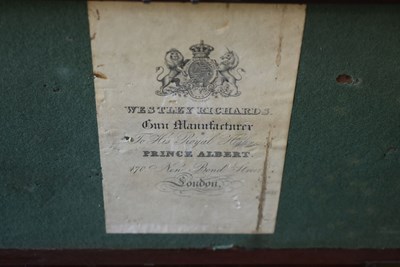 Lot 333 - A CASED PAIR OF .650 CALIBRE PERCUSSION OFFICER'S OR TRAVELLING PISTOLS BY WESTLEY RICHARDS