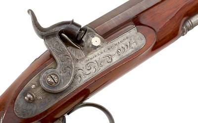 Lot 333 - A CASED PAIR OF .650 CALIBRE PERCUSSION OFFICER'S OR TRAVELLING PISTOLS BY WESTLEY RICHARDS