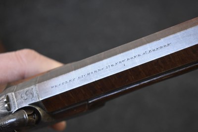 Lot 333 - A CASED PAIR OF .650 CALIBRE PERCUSSION OFFICER'S OR TRAVELLING PISTOLS BY WESTLEY RICHARDS