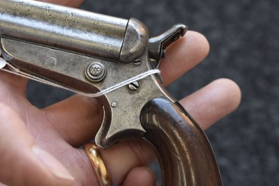 Lot 261 - A .30 RIMFIRE SHARPS FOUR-SHOT DERINGER PISTOL