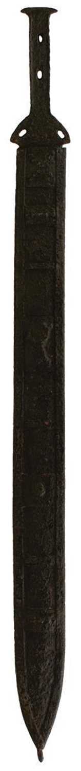 Lot 627 - A RARE IRON AGE LA TENE CULTURE SWORD AND SCABBARD