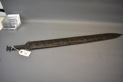 Lot 627 - A RARE IRON AGE LA TENE CULTURE SWORD AND SCABBARD