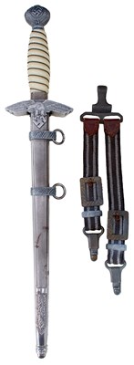 Lot A THIRD REICH 2ND PATTERN LUFTWAFFE OFFICER'S DAGGER AND STRAPS
