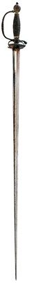 Lot AN 18TH CENTURY WHITE METAL HILTED SMALLSWORD