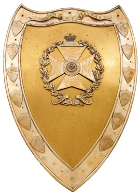 Lot A LATE 19TH CENTURY KING'S ROYAL RIFLE CORPS COMPANY CHALLENGE SHIELD