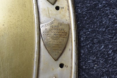 Lot 698 - A LATE 19TH CENTURY KING'S ROYAL RIFLE CORPS COMPANY CHALLENGE SHIELD