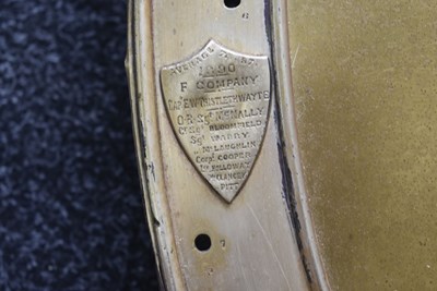 Lot 698 - A LATE 19TH CENTURY KING'S ROYAL RIFLE CORPS COMPANY CHALLENGE SHIELD