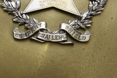 Lot 698 - A LATE 19TH CENTURY KING'S ROYAL RIFLE CORPS COMPANY CHALLENGE SHIELD