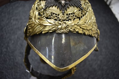 Lot A VICTORIAN ROYAL HORSE GUARDS OFFICER'S HELMET