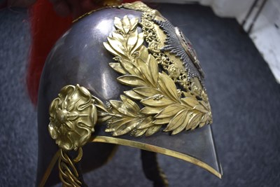 Lot A VICTORIAN ROYAL HORSE GUARDS OFFICER'S HELMET