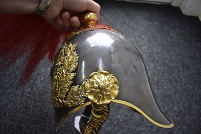 Lot A VICTORIAN ROYAL HORSE GUARDS OFFICER'S HELMET