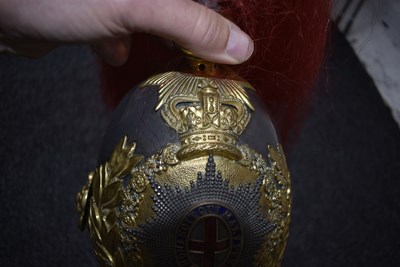 Lot A VICTORIAN ROYAL HORSE GUARDS OFFICER'S HELMET