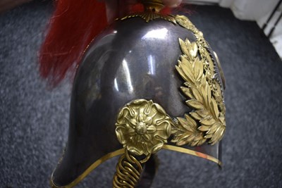 Lot A VICTORIAN ROYAL HORSE GUARDS OFFICER'S HELMET