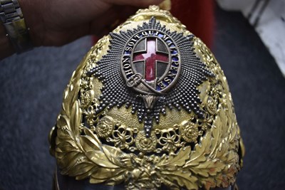 Lot A VICTORIAN ROYAL HORSE GUARDS OFFICER'S HELMET