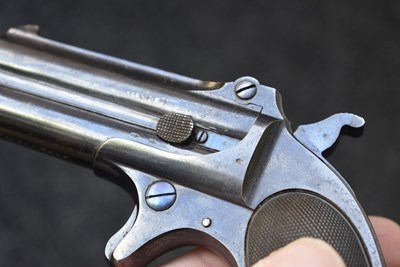 Lot 383 - A GOOD .41 RIMFIRE OVER AND UNDER REMINGTON DERINGER