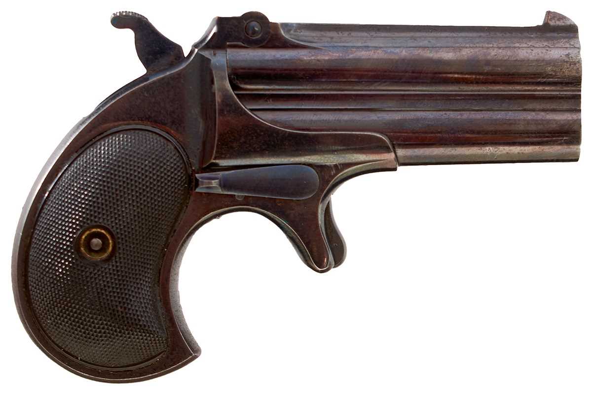 Lot 383 - A GOOD .41 RIMFIRE OVER AND UNDER REMINGTON DERINGER