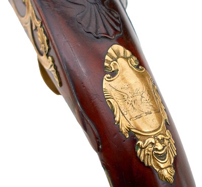 Lot 339 - A PAIR OF 22-BORE FLINTLOCK HOLSTER PISTOLS BY TURVEY