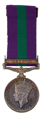 Lot MEDALS GENERAL SERVICE MEDAL WITH MALAYA BAR