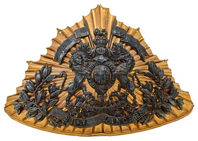 Lot A VICTORIAN OFFICER'S LANCE CAP PLATE OF THE 21ST LANCERS
