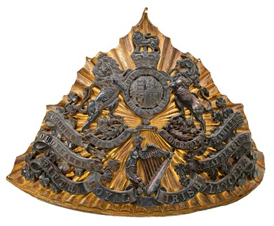 Lot A VICTORIAN OFFICER'S LANCE CAP PLATE OF THE FIFTH ROYAL IRISH LANCERS