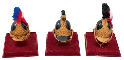 Lot THREE VARIOUS MODERN MINIATURE HELMETS