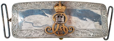 Lot AN EARLY 20TH CENTURY OFFICER'S SHOULDER BELT POUCH OF THE ROYAL INNISKILLING FUSILIERS