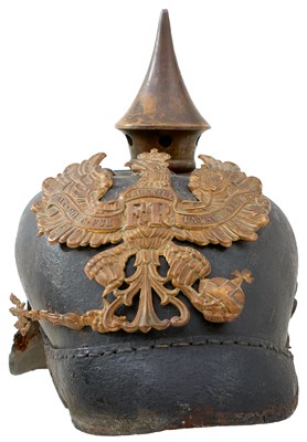 Lot A FIRST WAR PERIOD IMPERIAL GERMAN PRUSSIAN INFANTRY PICKELHAUBE
