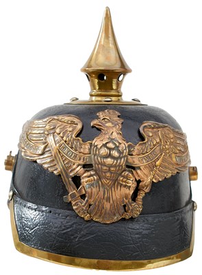Lot A FIRST WAR PERIOD IMPERIAL GERMAN PRUSSIAN 1ST GUARD DRAGOON REGIMENT PICKELHAUBE