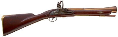 Lot 491 - AN EAST INDIA COMPANY FLINTLOCK BLUNDERBUSS