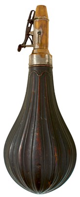 Lot A SCARCE LARGE AMERICAN POWDER FLASK FOR CHARGING SPORTING GUN SHELLS