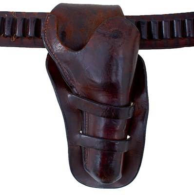 Lot A LATE 19TH CENTURY ABERCROMBIE & FITCH WESTERN RIG FOR A SINGLE ACTION ARMY REVOLVER