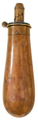 Lot A BAG-SHAPED COPPER POWDER FLASK OF COLT NAVY TYPE