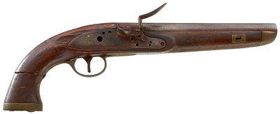 Lot A WORN .700 CALIBRE FLINTLOCK BELGIAN SEA SERVICE PISTOL