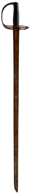 Lot 230 - AN 18TH CENTURY SLOTTED HILT CAVALRY SWORD